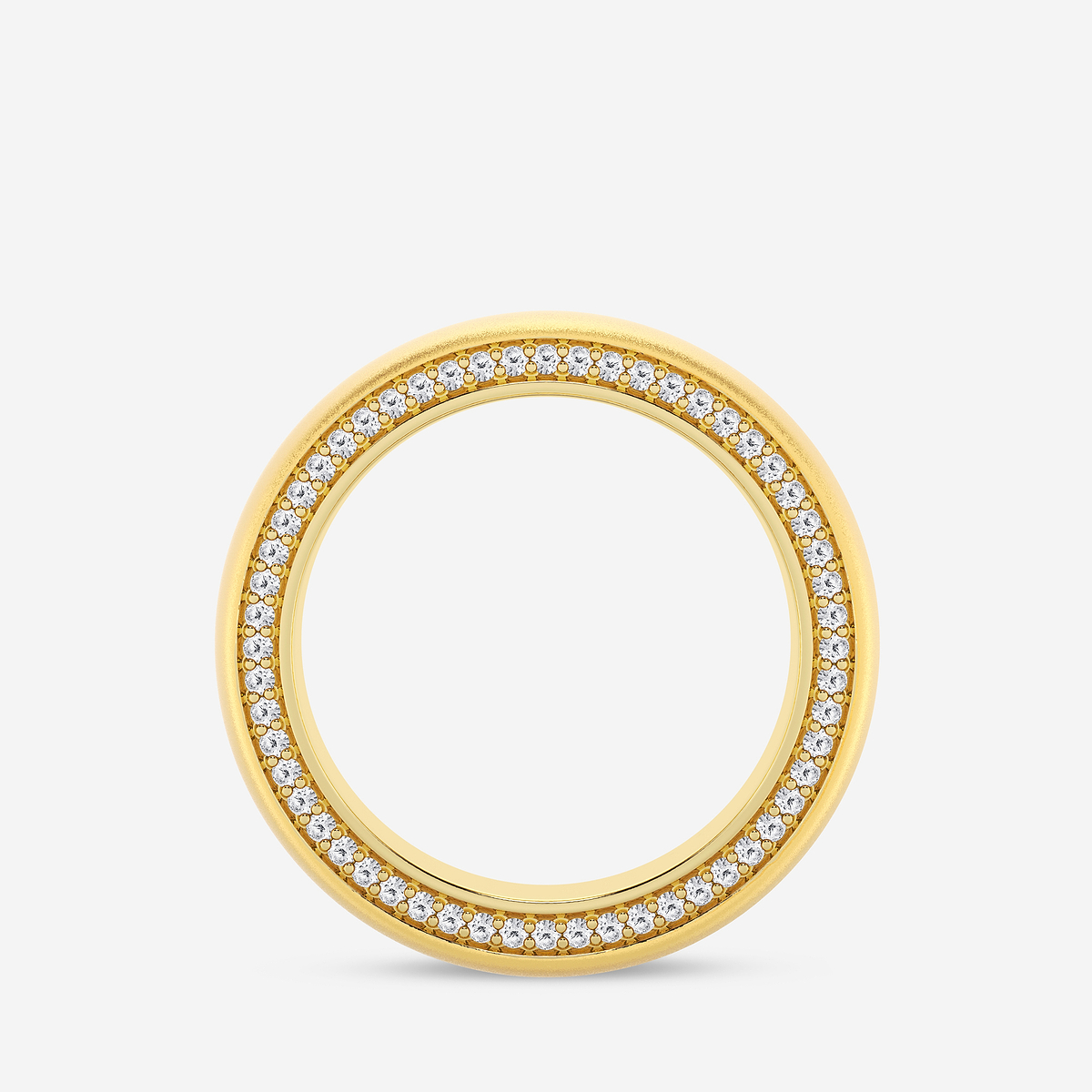 Additional Image 1 for  2/3 ctw Round Lab Grown Diamond 7mm Domed Sandblast Finish Eternity Band